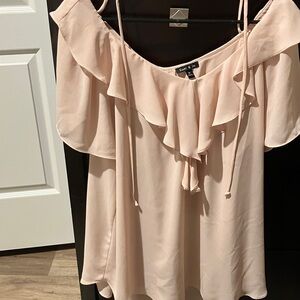 Sami & Jo Light Pink Ruffle Blouse